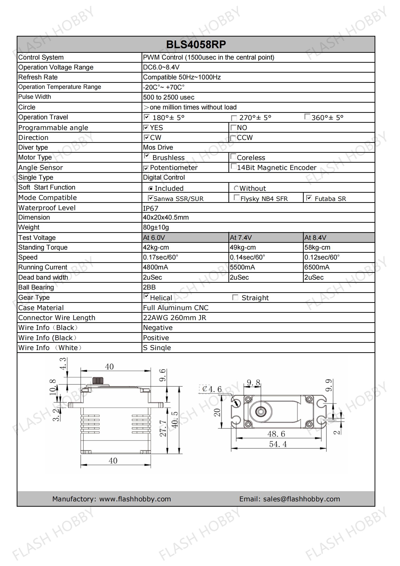 BLS4058RP 58KG 브러시리스 서보