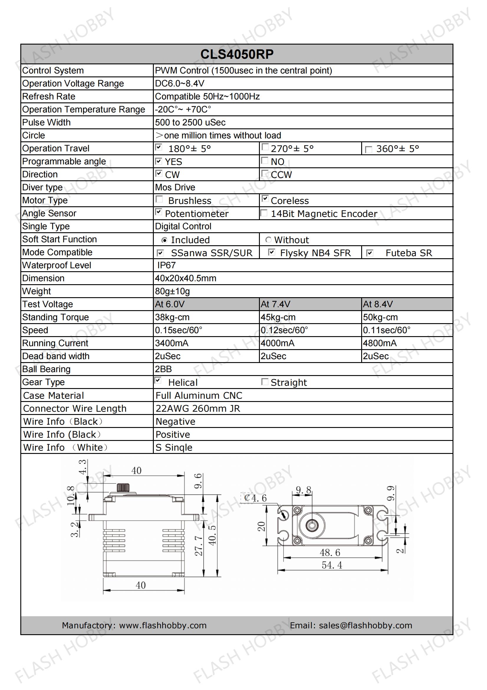 CLS4050RP 50KG 코어리스 서보